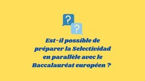 Read more about the article La selectividad en paralléle avec le baccalauréat européen